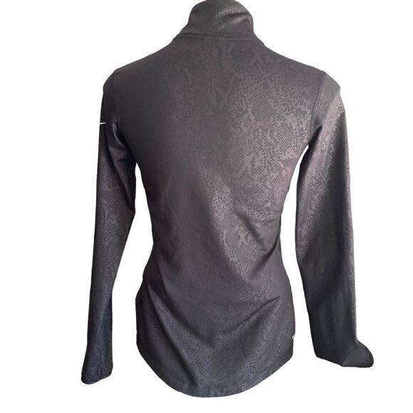 NikePro DriFit Black Snakeskin Fleece Lined Pullover Sz M - Picture 2 of 7